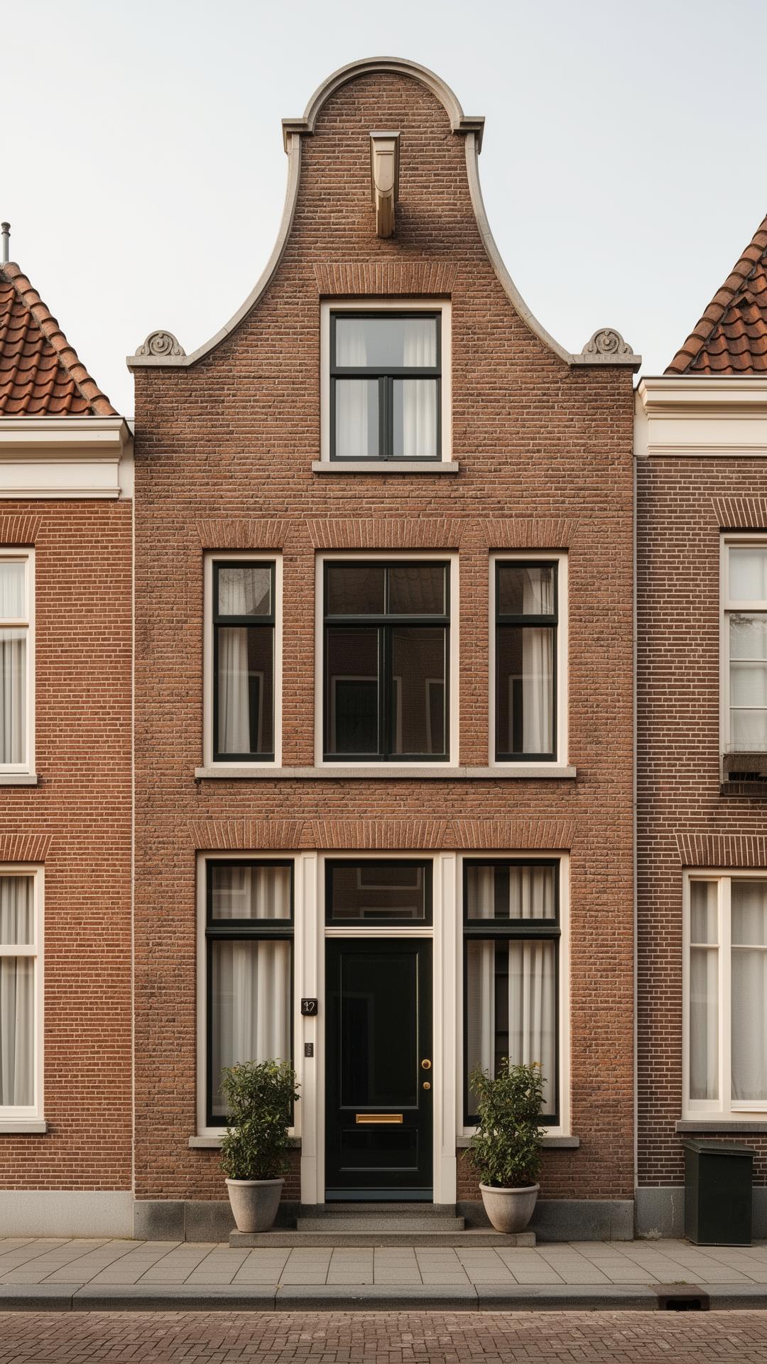 Nederlands rijtjeshuis aan een rustige straat, onderwerp van een bouwkundige keuring